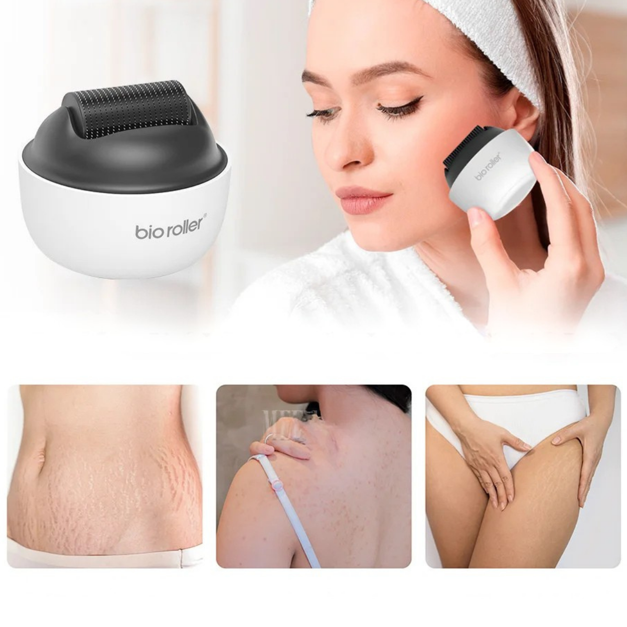 Genanvendelig Microneedling Roller med 1200 Titannåle