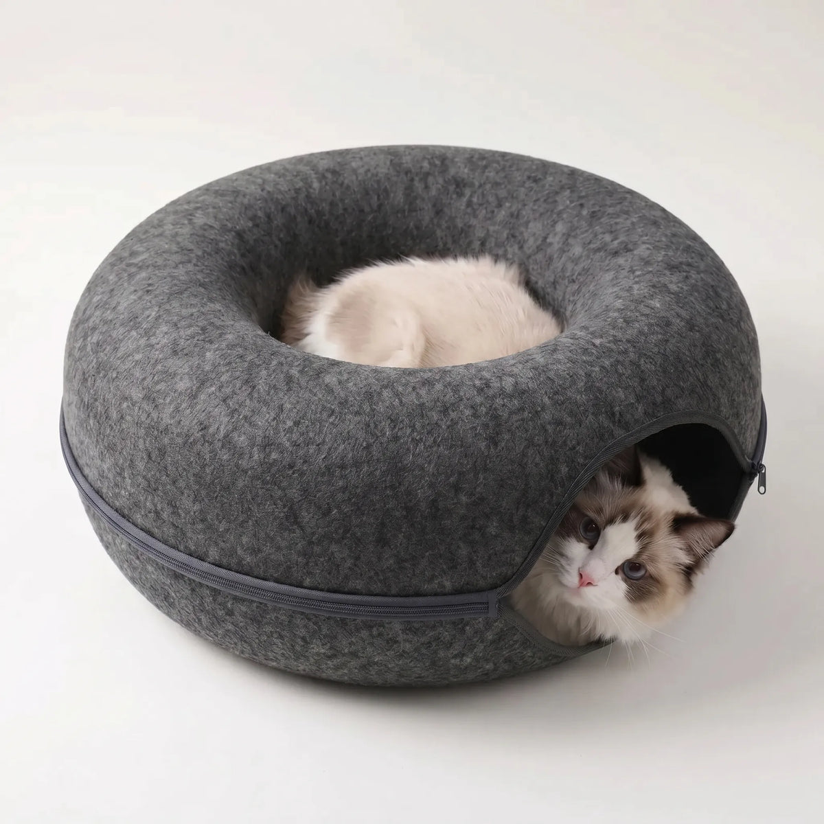 Tunnel-Bed til katte i donutform - Tunnest