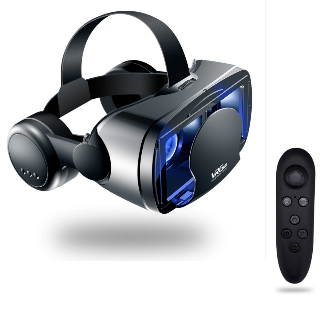 Smarta VR-glasögon med inbyggda hörlurar för iPhone och Android