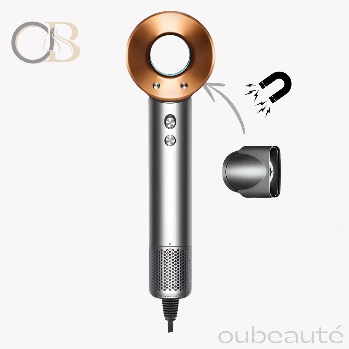 Effektiv Hårtørrer med Diffusor og Coanda-Effekt