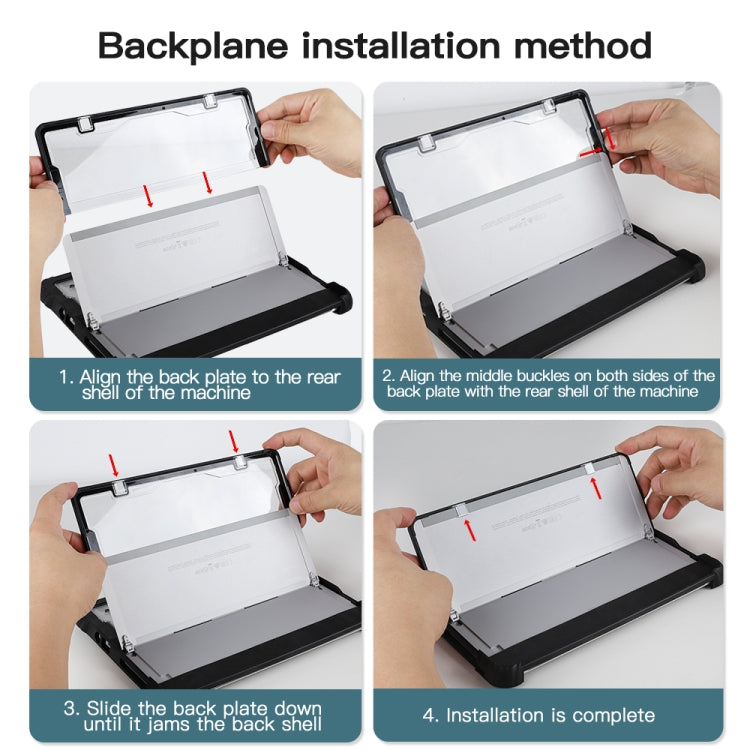 Akryltransparent laptopfodral med hand- och axelrem för Surface Pro 4 / 5 / 6 / 7 / 7+