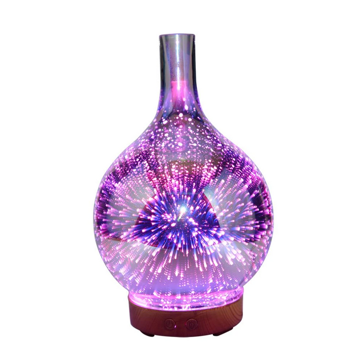3D Glas Aroma Diffuser med LED Lys og Beroligende Effekt