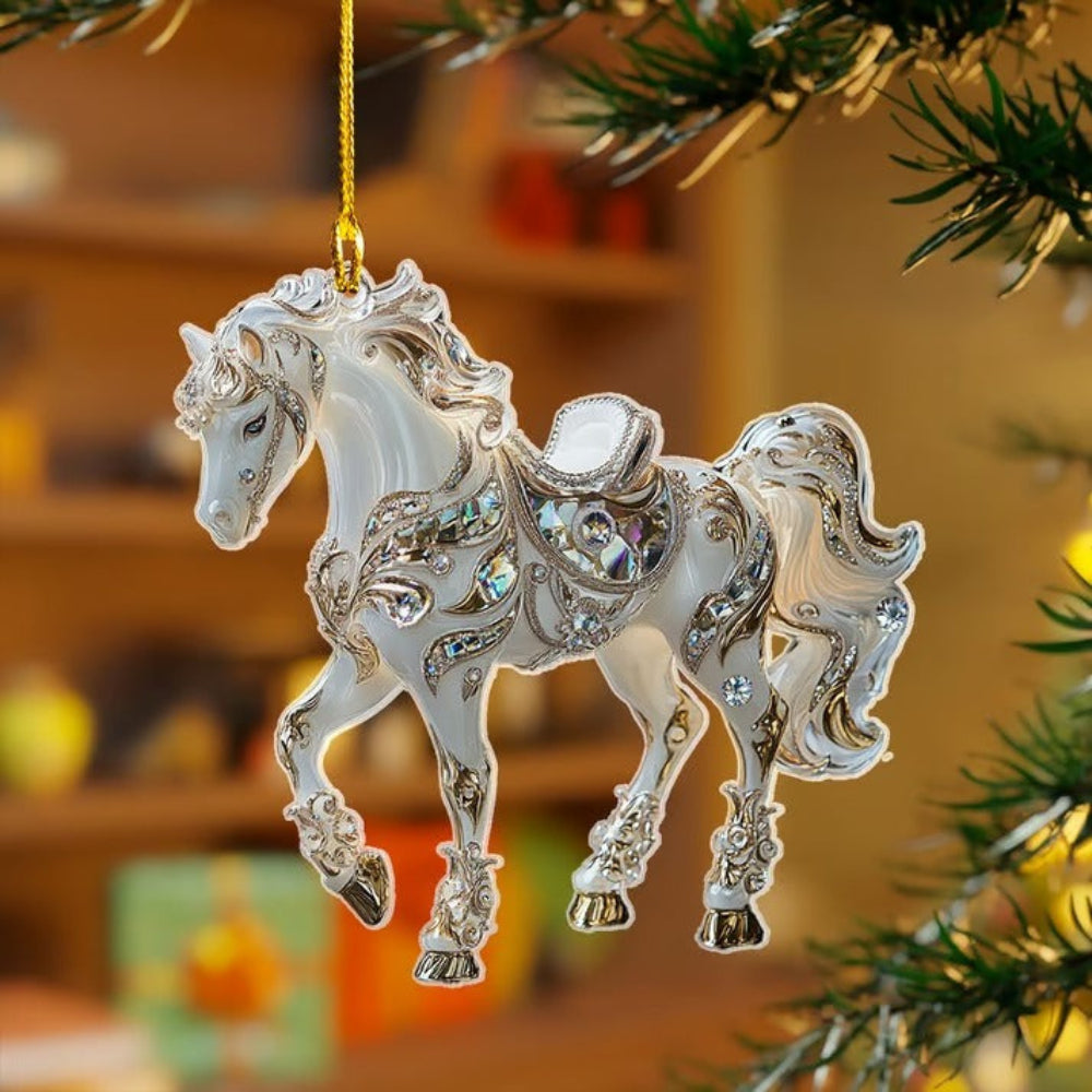 Vintage Hesteornament til Hyggelig Julestemning