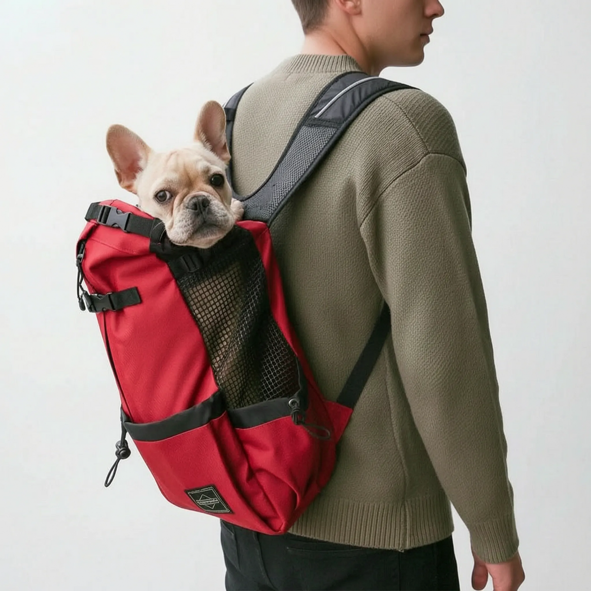 Ergonomisk ryggsäck för hundtransport - Vänner på språng