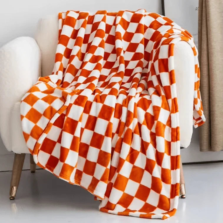 Blød åndbar flanel-fleece tæppe med anti-pilling, 70 × 100 cm