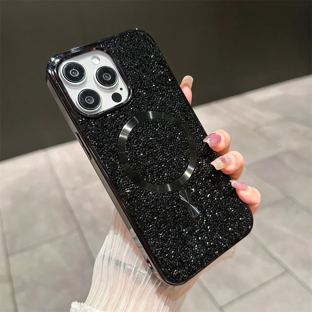 Magnetisk iPhone-cover med Glitrende Design og Beskyttelse