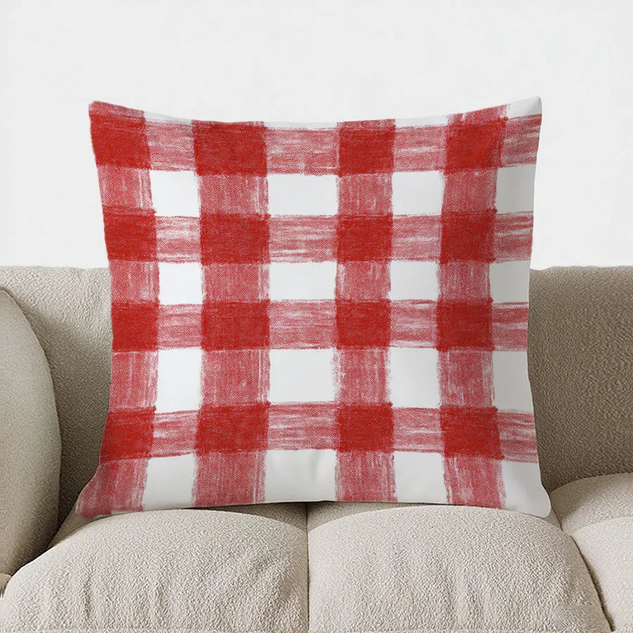 Grön-vit Rutigt Örngott 40x40 - Fräsch Look till Ditt Hem