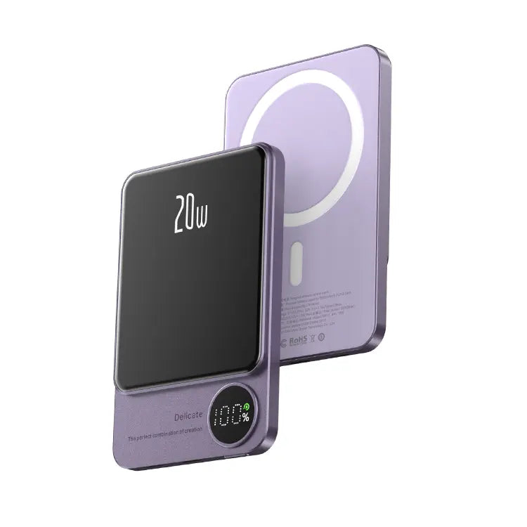 Magnetisk Powerbank med Hurtigopladning og LED-status
