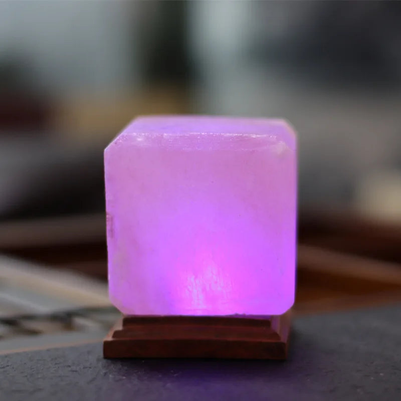 LED Kristall Nattlampa med Färgskiftande USB Himalayasaltlampa
