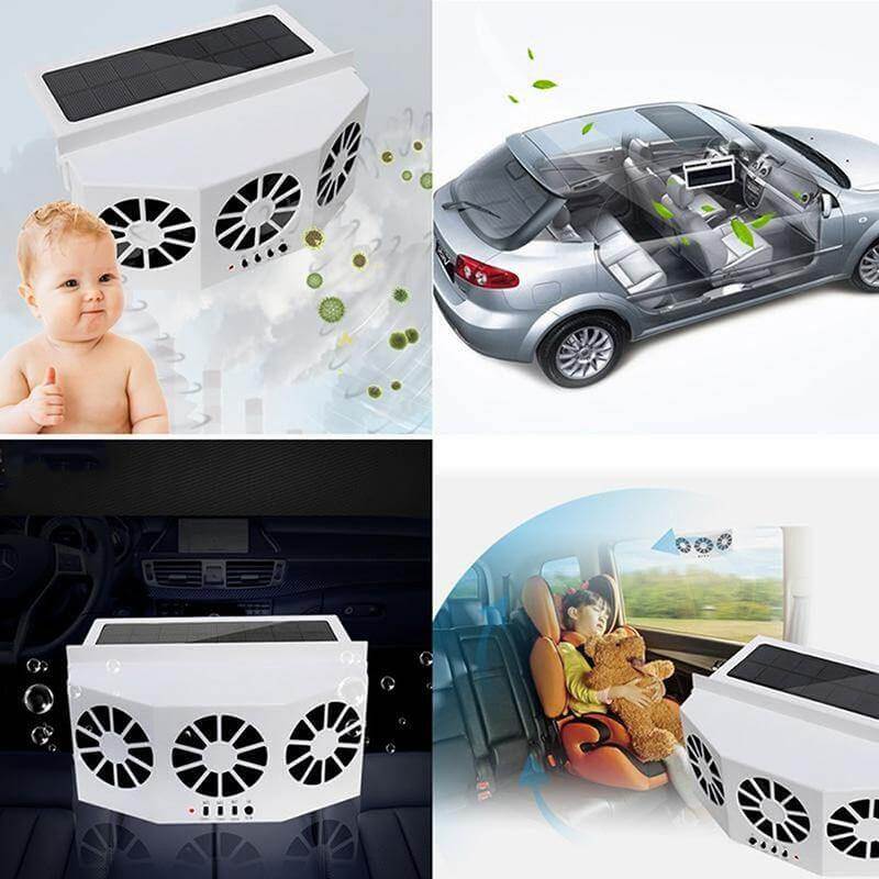 Auto solartoniserende ventilator til bil