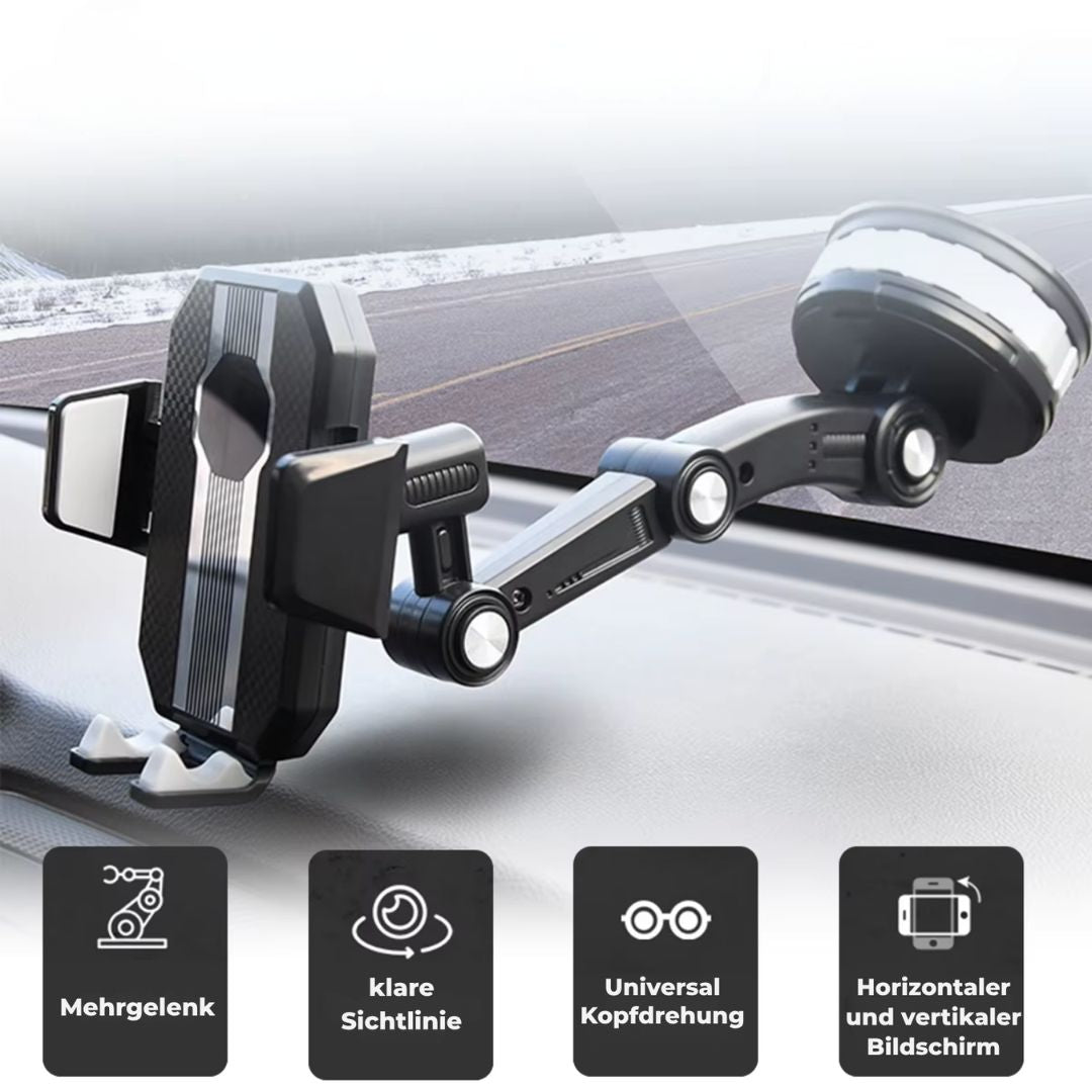 Smartphone Holder til Bil med Sugekop | 360° Rotérbar til Dashboard og Forrude