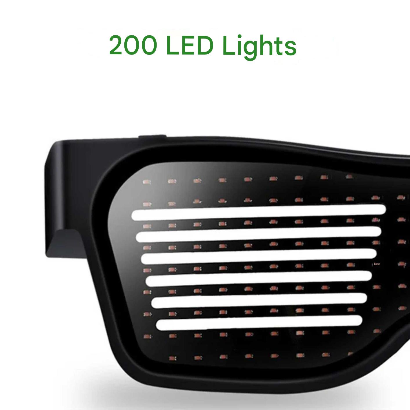 Programmerbare LED-briller til fester - GlowBeat