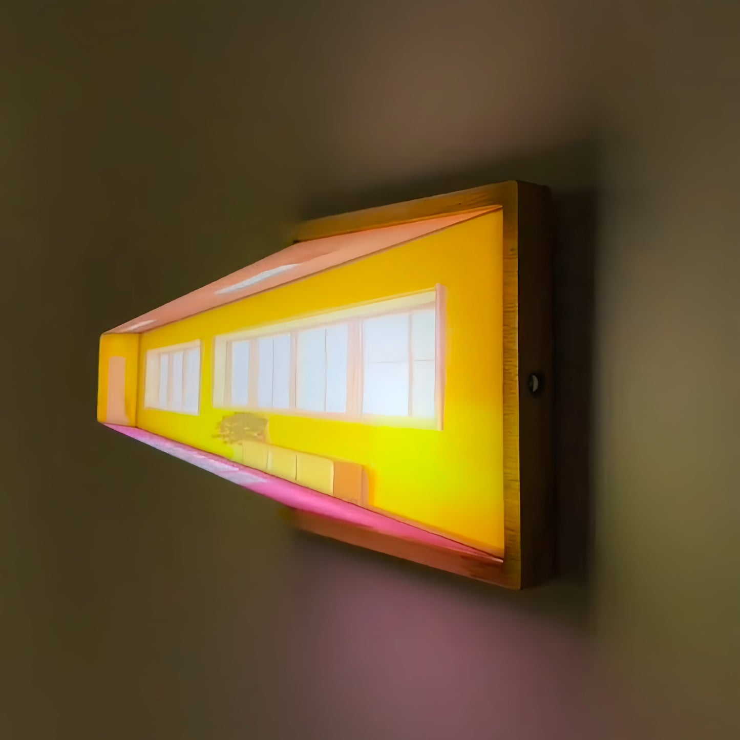 3D Ambient Lampe med dybdeeffekt til vægmontering eller bordopsætning