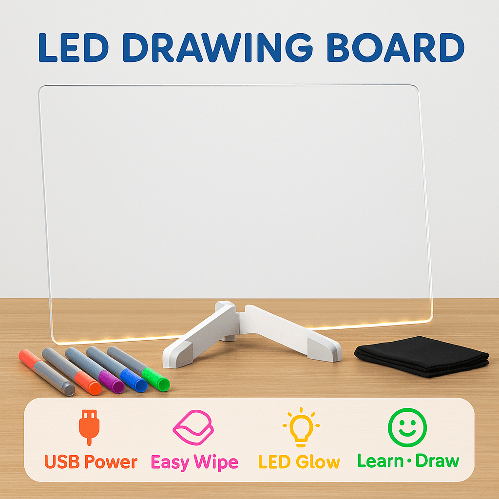LED-ritplatta för barn - Kreativt lärande med USB och återanvändning