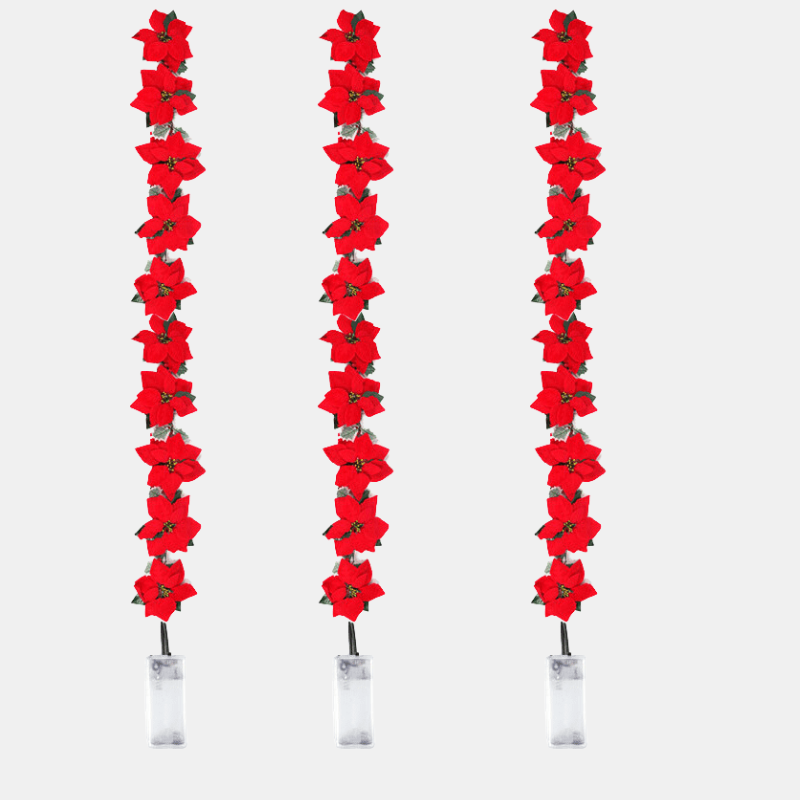 Energibesparande LED Poinsettia Ljus - Skapa Festlig Stämning