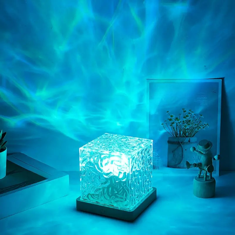 LED Projektorlampe med Beroligende Nordlysprojektion
