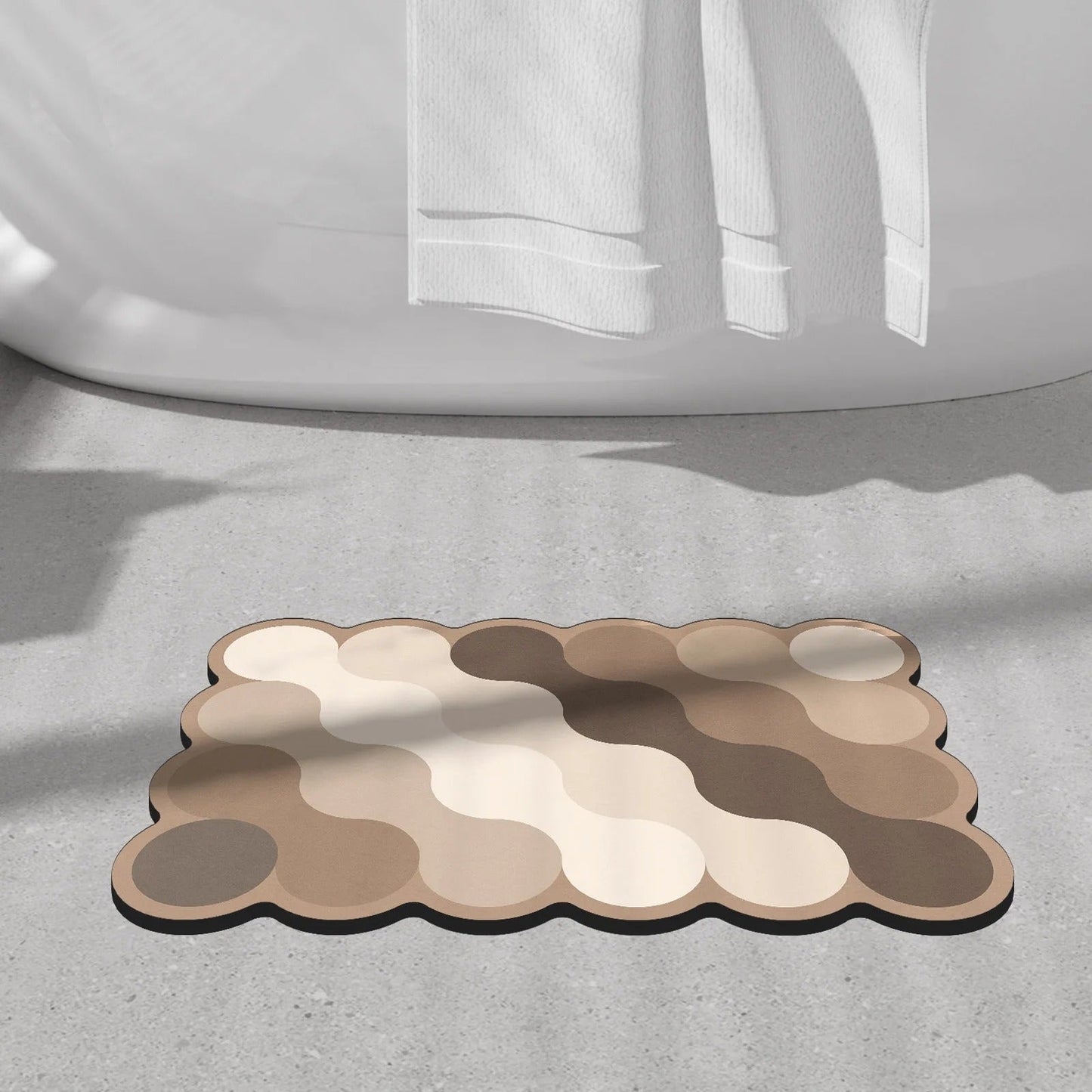 Diatomit badrumsmatta Beige | Snabbtorkande & Säker
