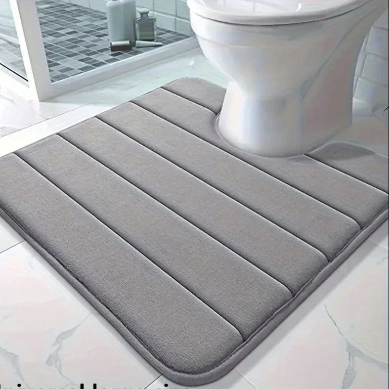 U-formet Memory Skum Badeværelsesmåtte med Rutsjesikring