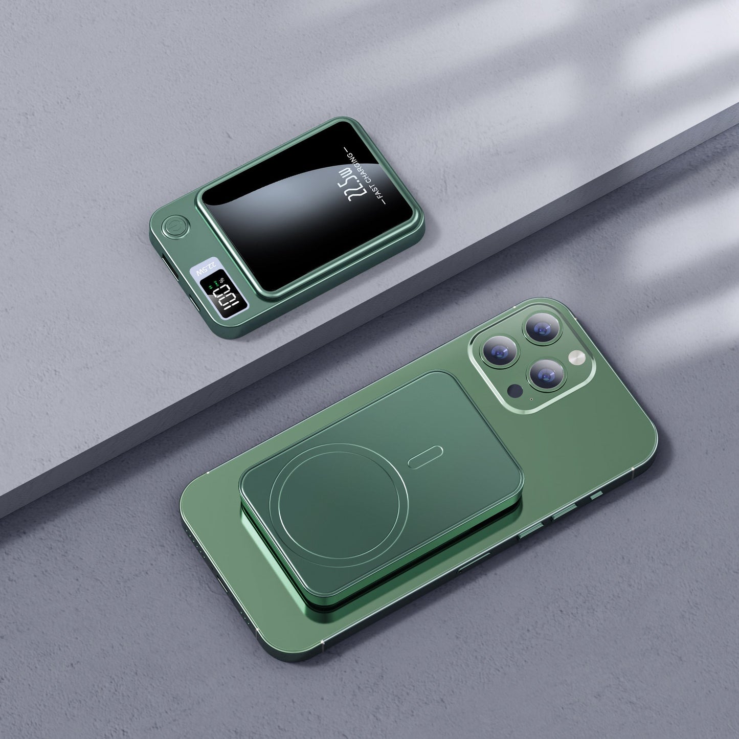Trådlös MagSafe Powerbank – Lätt Laddare för Smartphones