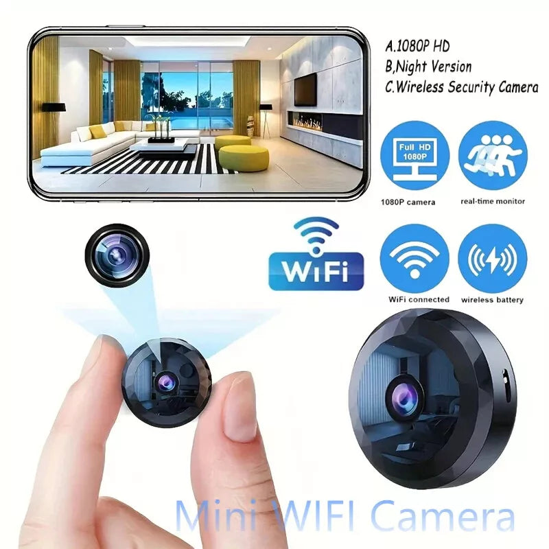 Magnetisk Mini WiFi Overvågningskamera – 1080P HD med Natsyn & Bevægelsessensor
