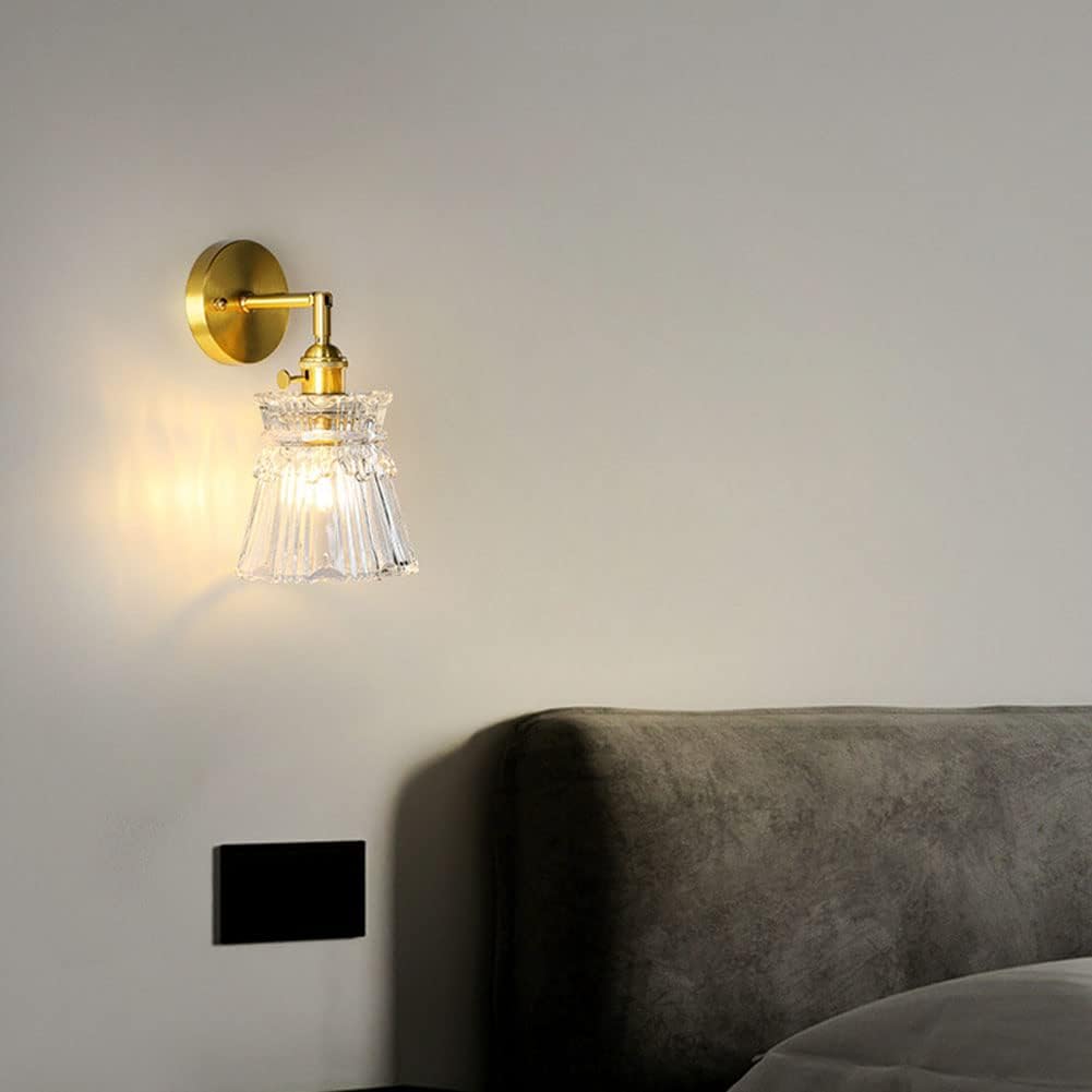Elegant LED-vägglampa i klart glas för stämningsfull belysning