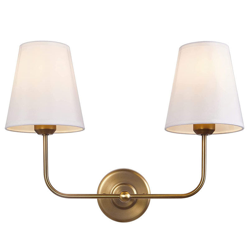 Modern Vägglampa med Linneskärm - Mjuk Belysning för Hemmet