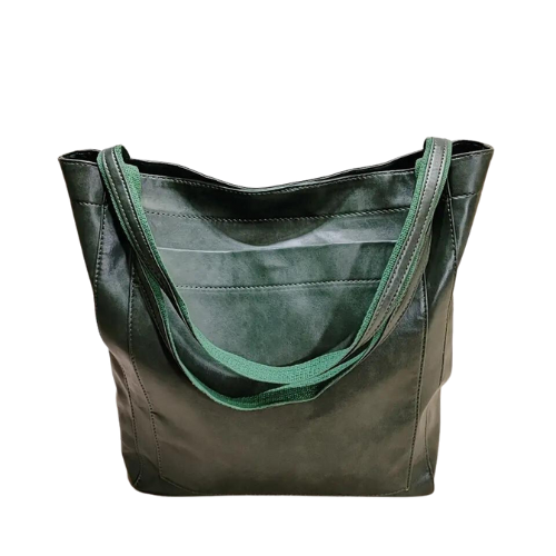 Elegant Retro Lædertaske med Stor Kapacitet