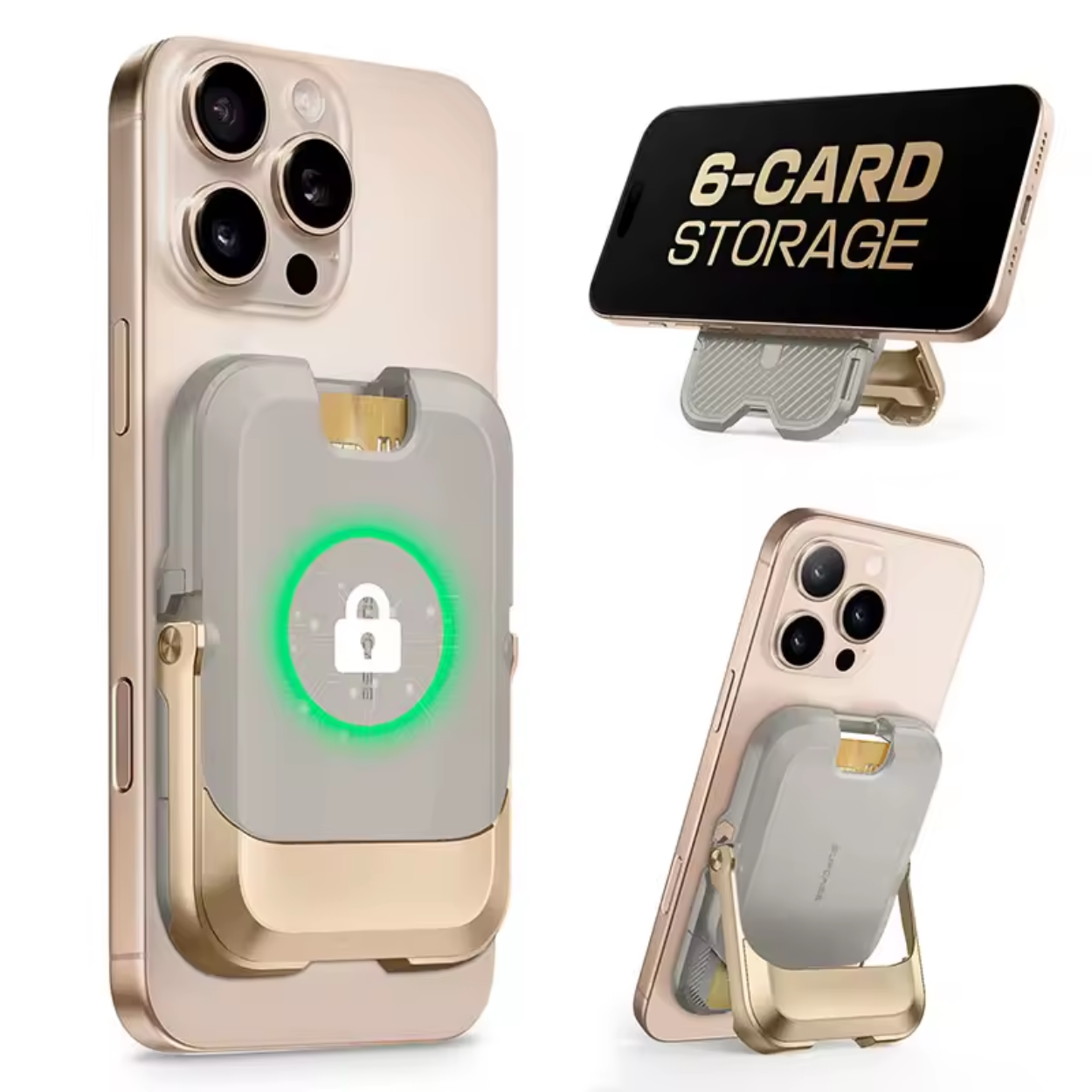 Smart iPhone Tegnebog med 6 Kortpladser