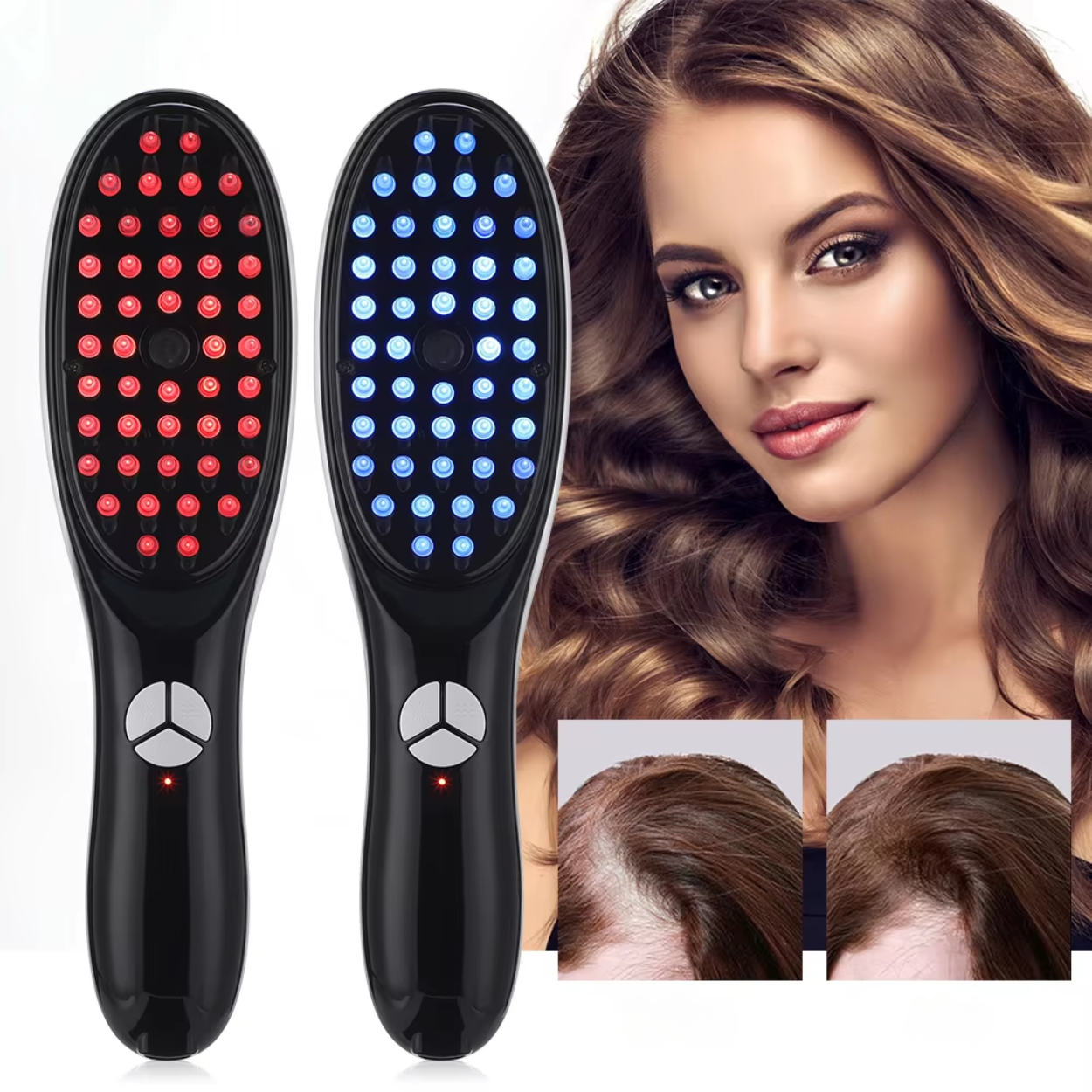 3-funktioners Hårbørste med Massage