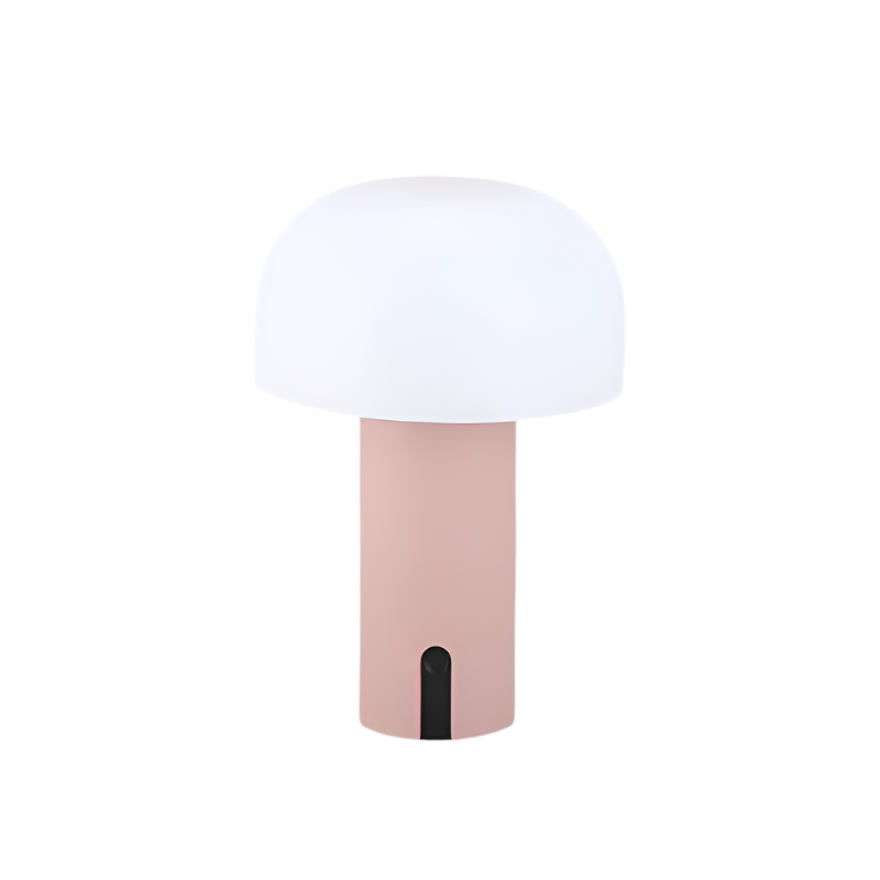 Stilfuld trådløs bordlampe i svampedesign med dæmpefunktion