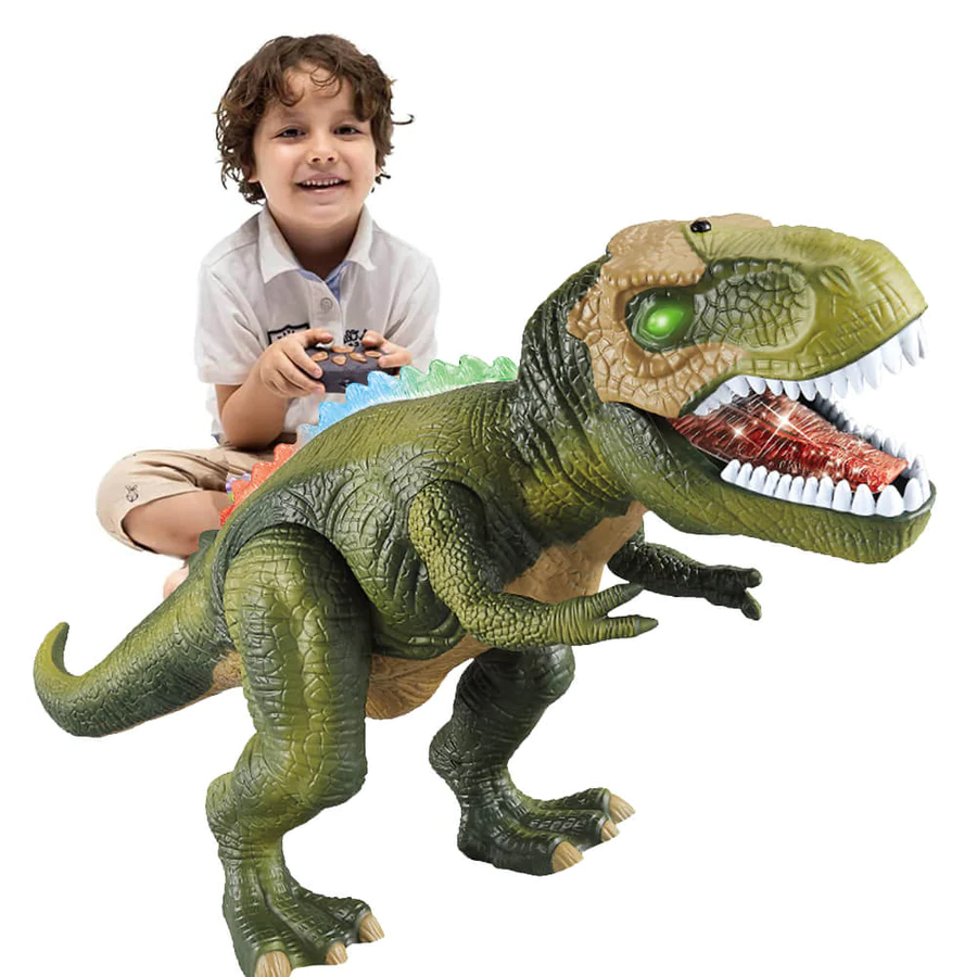 Fjärrstyrd dinosaurie med gångfunktion och ljud – Spännande lek