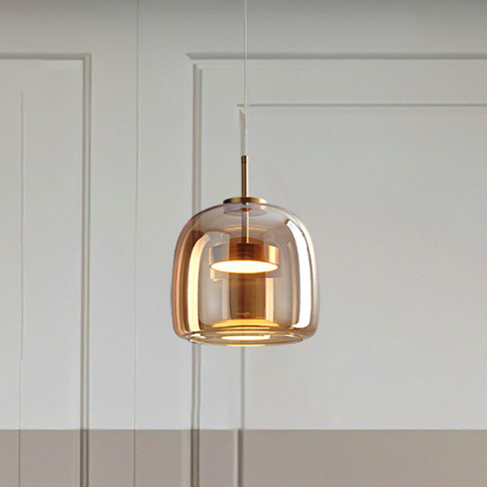 Guldfärgad Retro LED Pendel med Energioptimerad Belysning