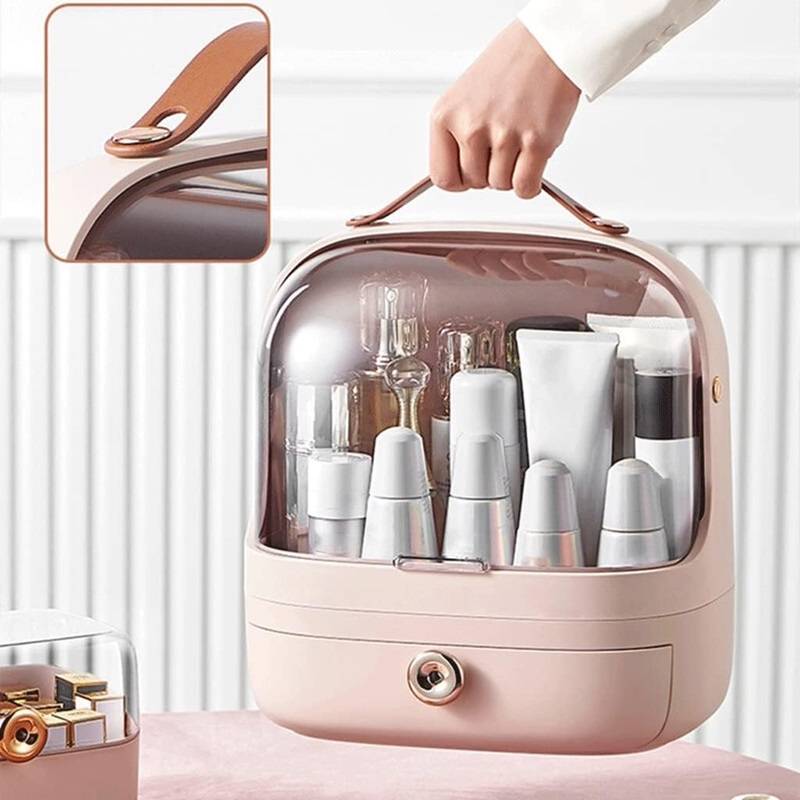 Vandtæt Makeup Organizer med Flere Rum - Stilfuld Opbevaring