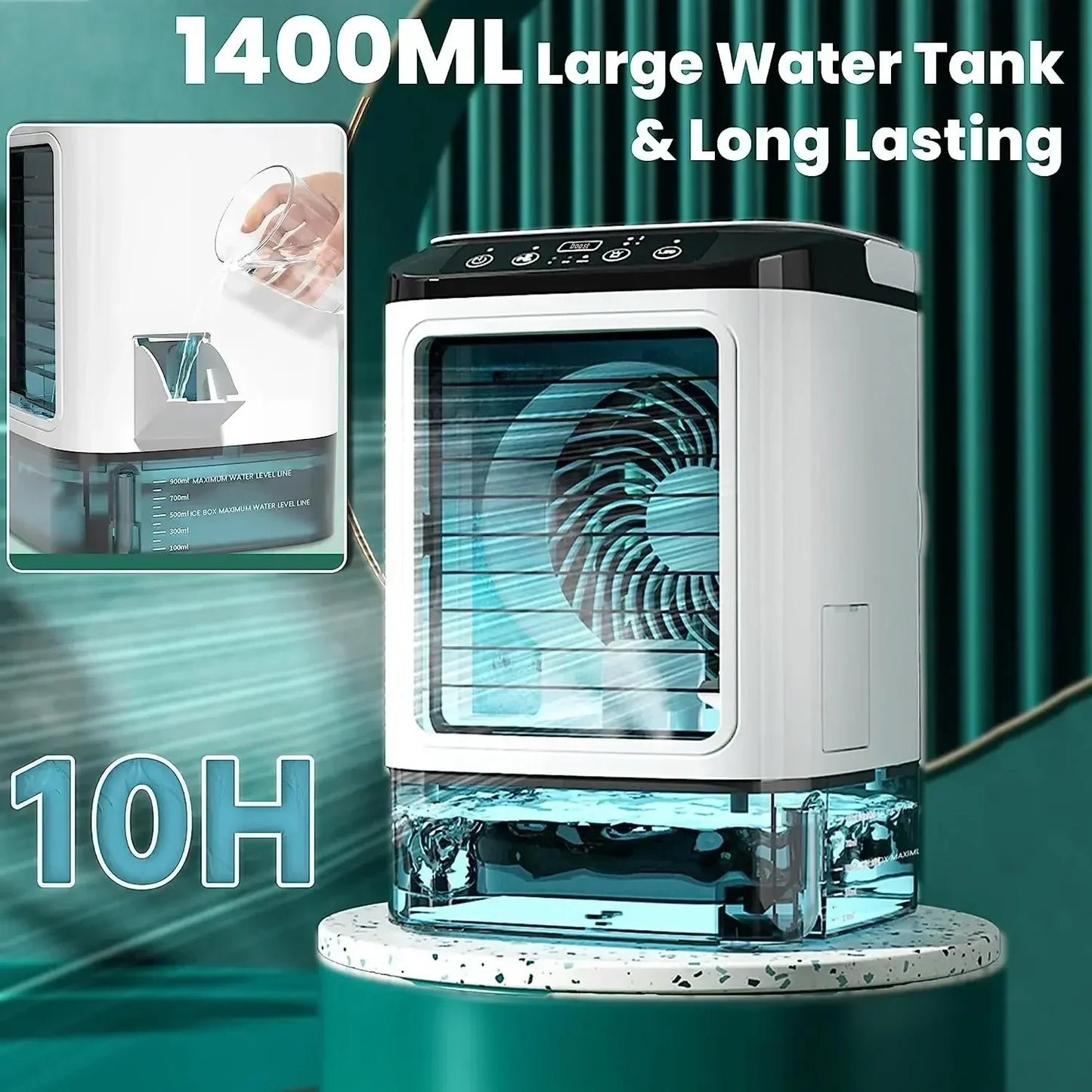 Ultralydatomisering Dual Spray Bærbar Aircondition