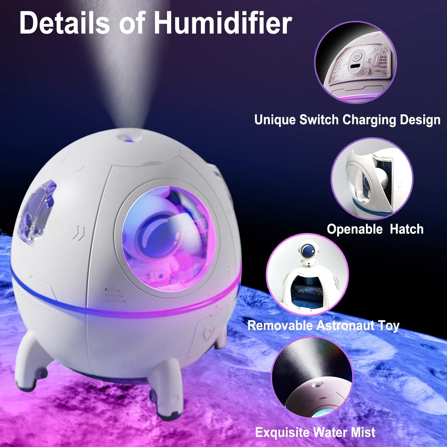 Universe Flow Ultrasonic Astronaut Luftfugter