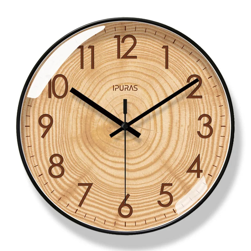 Väggklocka i Trä – Tyst Klocka med Elegant Design