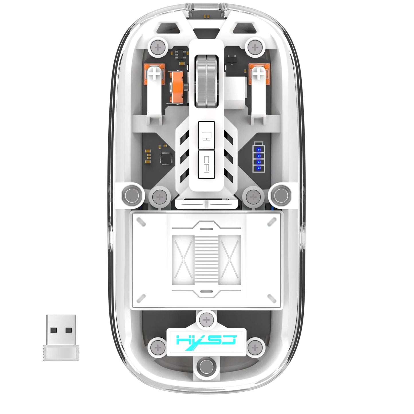 Trådlös Bluetooth-mus i transparent design