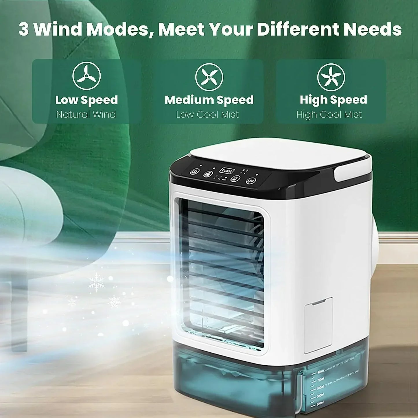 Ultralydatomisering Dual Spray Bærbar Aircondition
