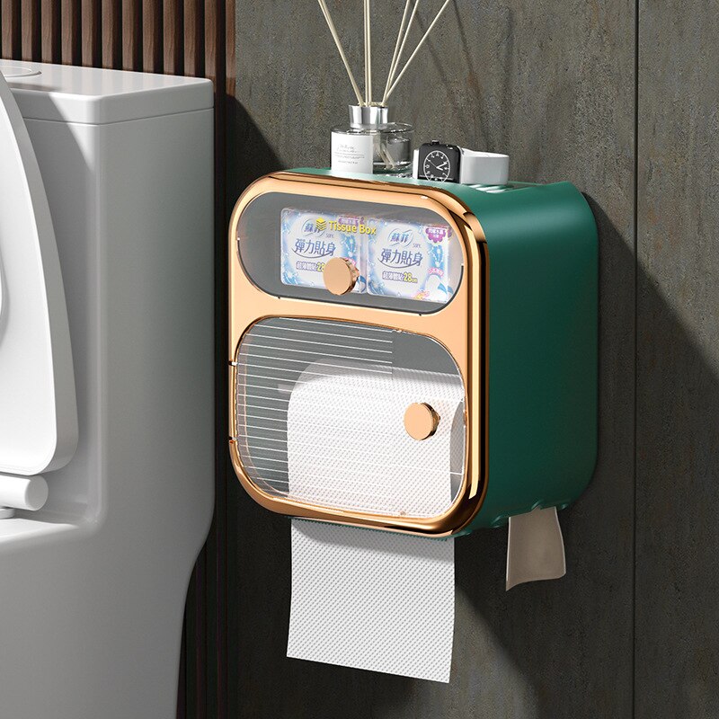 MultiBox Vægmonteret Toiletpapir Håndklæde Opbevaringsboks
