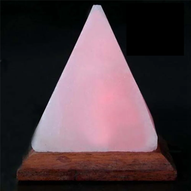 USB LED Pyramide med Himalaya Kristallsaltlampe, Luftrenser & Stemning
