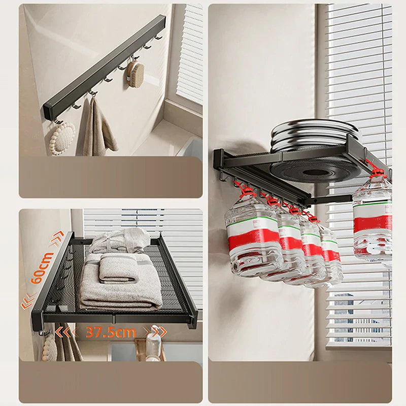 Ultra Suction Expandable Håndklæde Opbevarings Organizer Rack