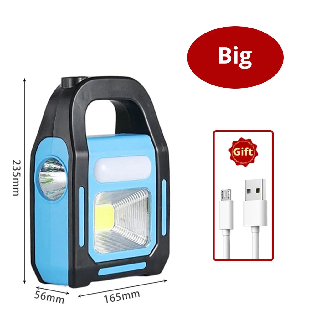 Uppladdningsbar USB campinglampa med powerbank – Solenergi