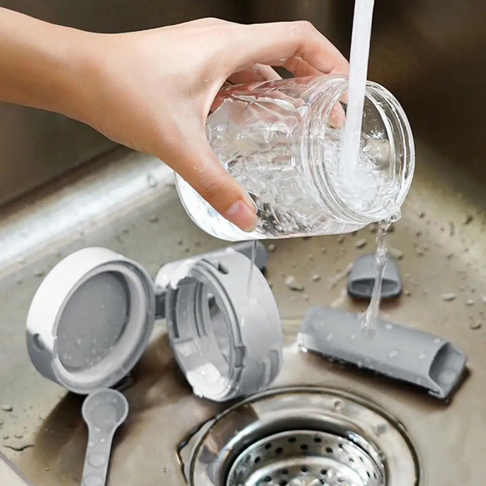 Transparent Glas Låsbart Tætning Glas med Ske