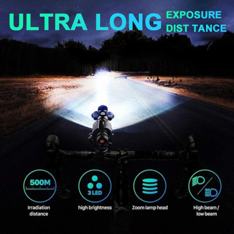 Tre Hoved Genopladelig Rotérbar Lommelygte