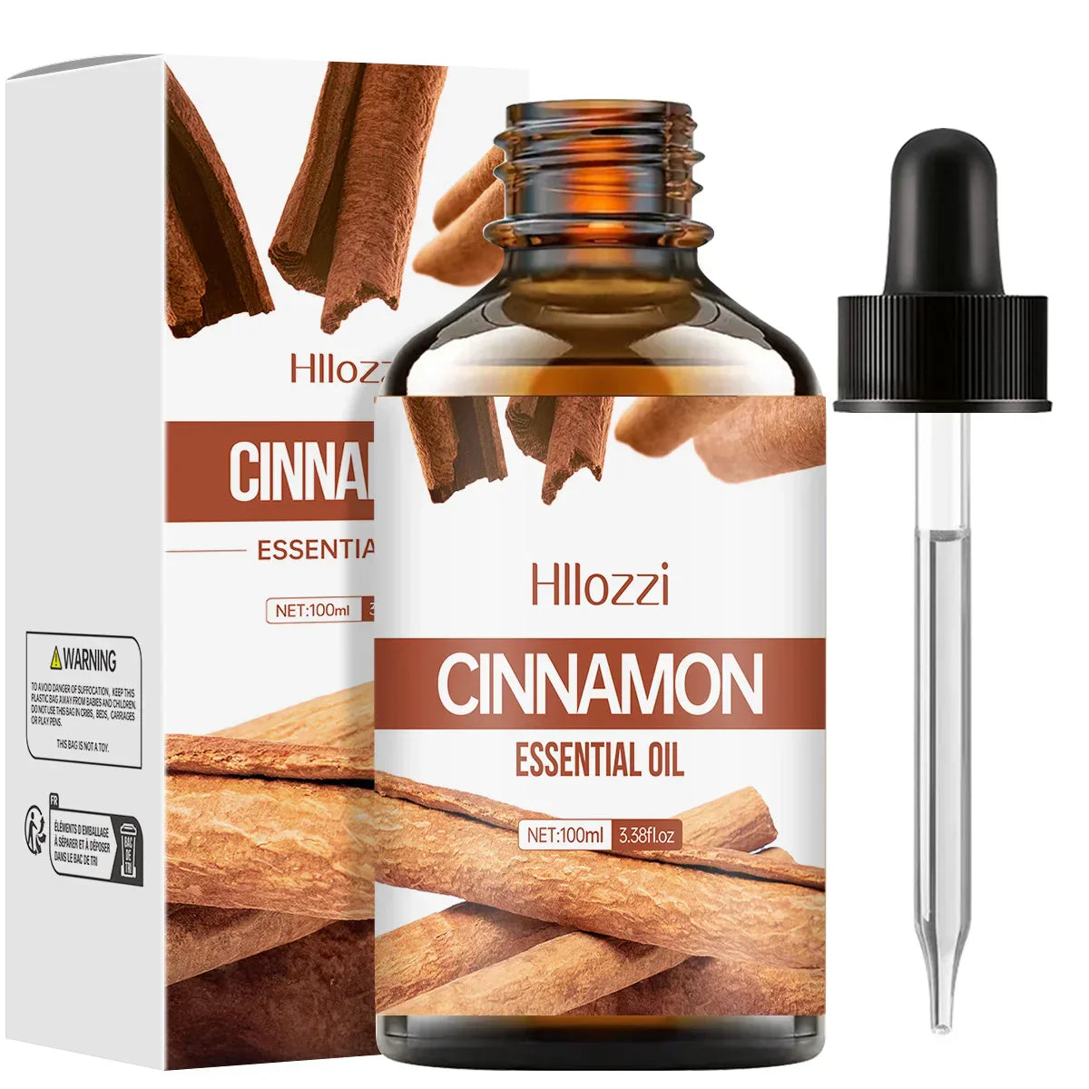 100% Ren Kanel Æterisk Olie til Aromaterapi, Diffuser og Massage