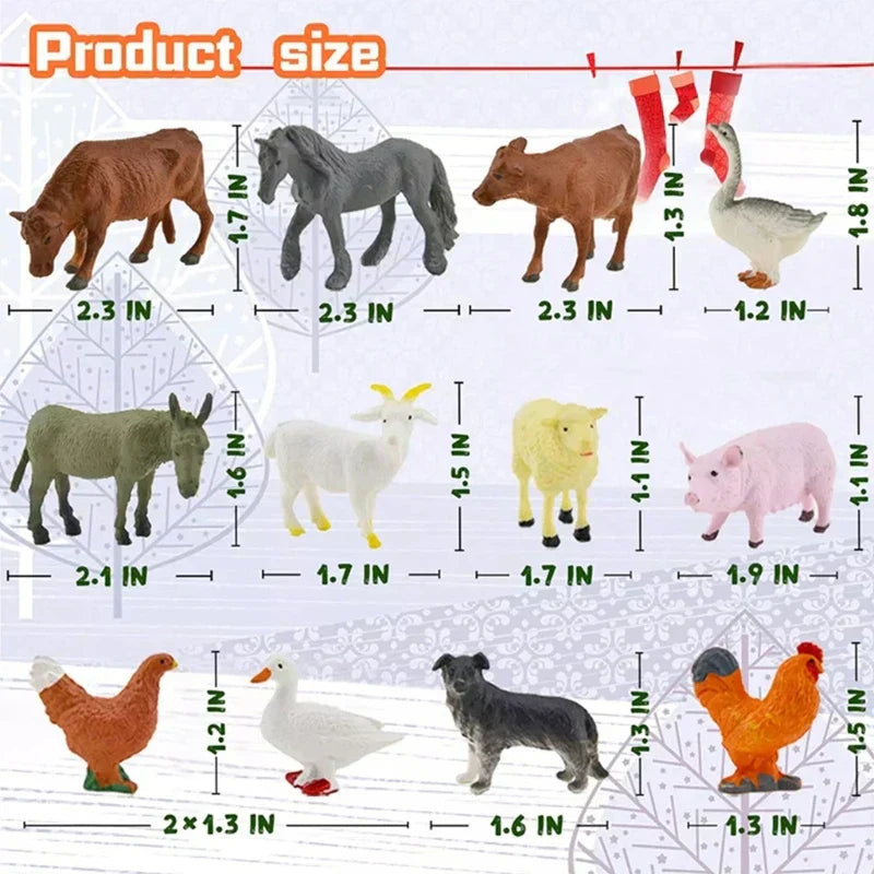 Adventskalender med 24 Harzminiaturer til Kribbe