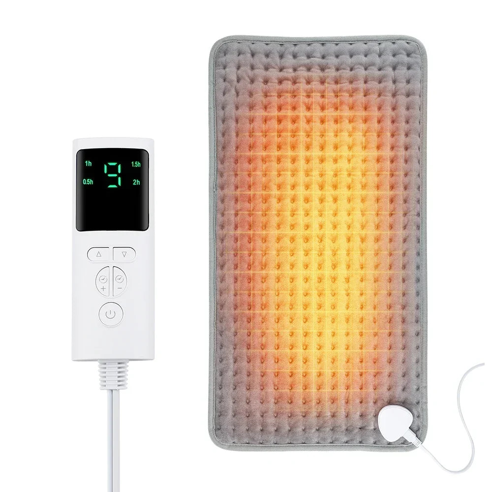 Elektrisk Värmedyna 58 × 29 cm | 9 Temperaturinställningar 28–51 °C och 4 Timerinställningar upp till 2 Timmar