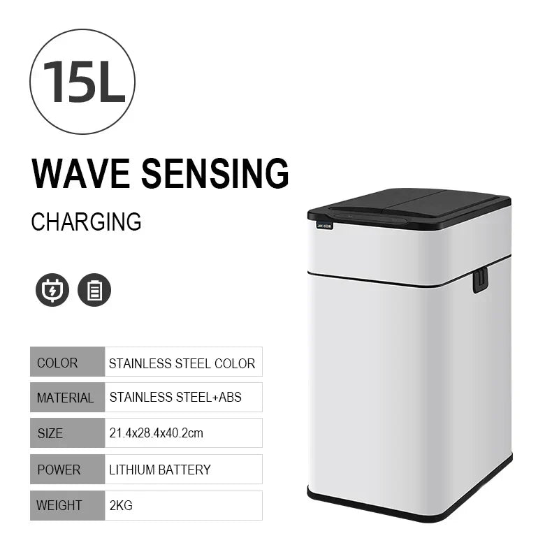 Smart Rustfrit Stål Automatisk Sensor Affaldsspand