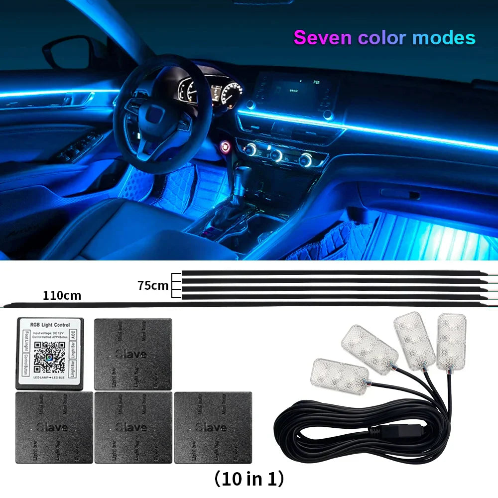 Bluetooth RGB Symphony billuftljussats