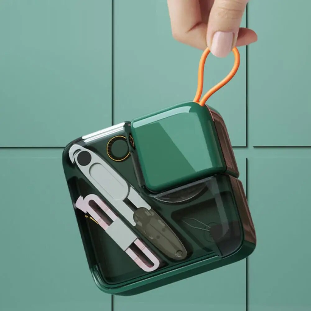 Trendede pastelfarvede rejse-sy-sæt